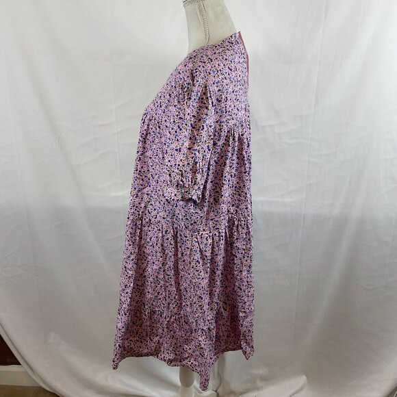 Pomander Place Dress XXL Pink Purple Blue Green Floral Baby-Doll Style - Picture 8 of 14
